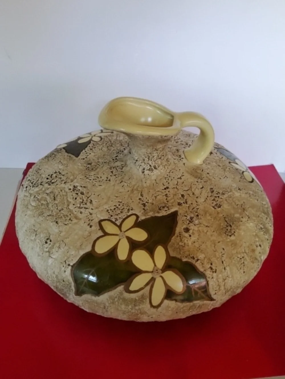 Mid-century Modern Sand Glaze Ewer Pottery
